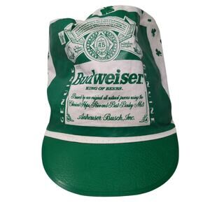 Budweiser King of Beers St. Patrick's Day Baseball Cap Green One Size Clover